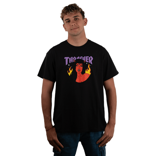 REMERA THRASHER ROJO LOGO HOMBRE