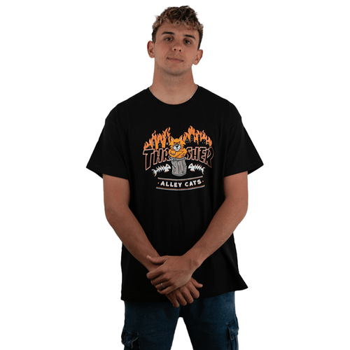 REMERA THRASHER ALLEY CAT HOMBRE