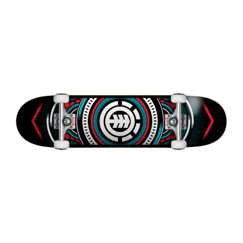 SKATE ELEMENT HATCHED RED BLUE