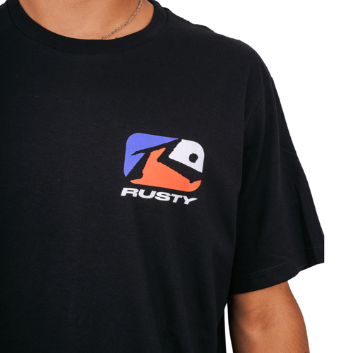 REMERA RUSTY PHENOM NEGRO HOMBRE