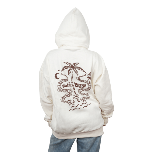 BUZO BILLABONG TIKI SNAKE OVER HOOD CRUDO MUJER