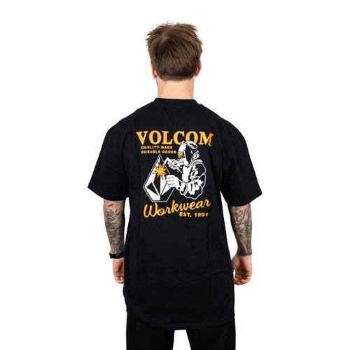 REMERA VOLCOM WORK OV NEGRO HOMBRE