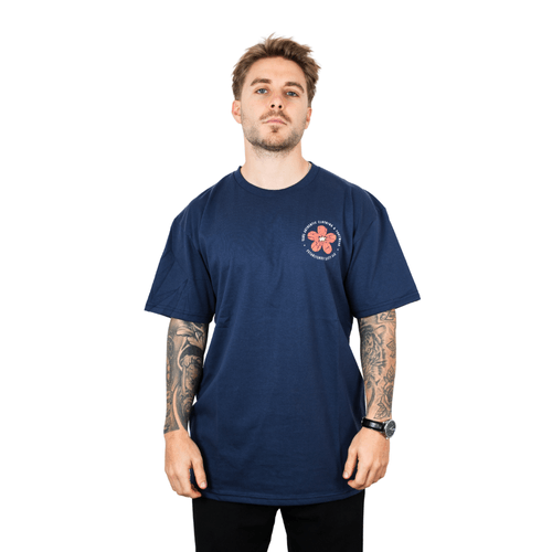 REMERA VANS CRACKED FLOWER SS M/C HOMBRE AZU