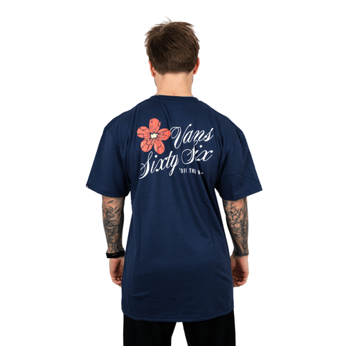 REMERA VANS CRACKED FLOWER SS M/C HOMBRE AZU