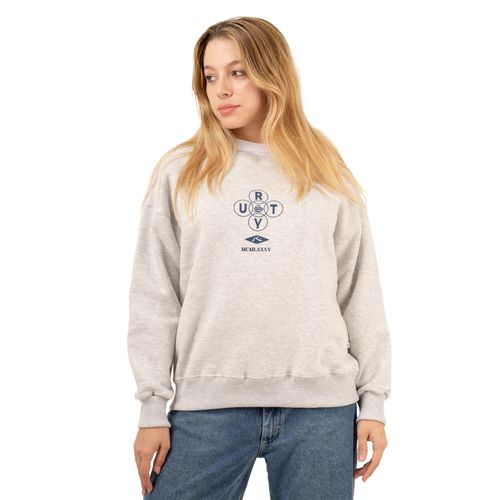 BUZO RUSTY OLIMPIC CLASSIC CREW GRI MUJER