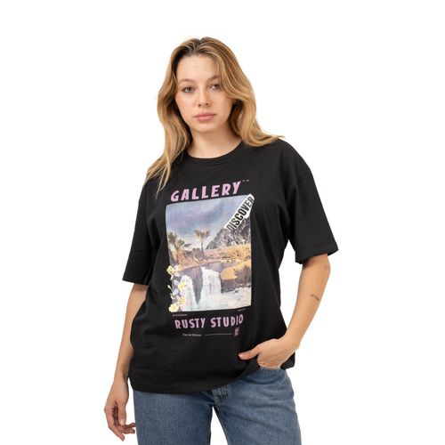 REMERA RUSTY STUDIO OVERSIZE TEE NEG MUJER