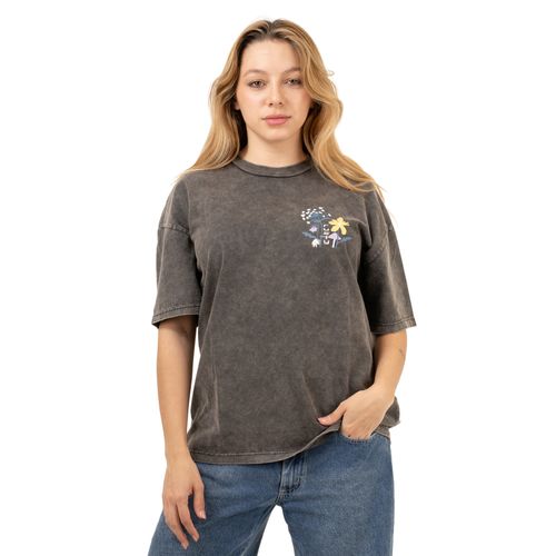 REMERA RUSTY SMILE RELAXED TEE GRI MUJER