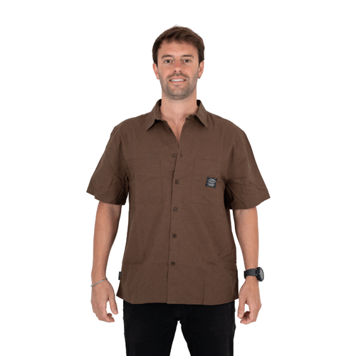 CAMISA RUSTY CHOCOLATE RECKLESS SHIRT CHO HOMBRE
